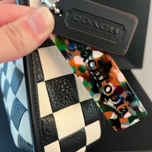 Coachtopia Ergo Bag Checkerboard with Wavy Zip Card Case In Coachtopia Leather - Picture 5 of 17